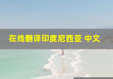 在线翻译印度尼西亚 中文